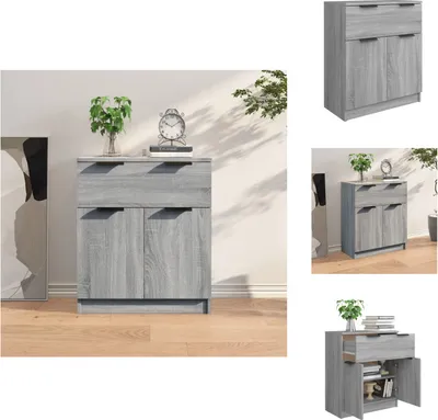 Produktbild von vidaXL Sideboard Grau Sonoma 60x30x70 cm Holzwerkstoff -  Sideboards