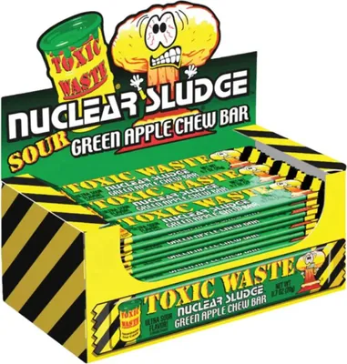 Produktbild von Toxic Waste Nuclear Sludge Chew Bar Sour Apple 50 x 20g Vorratspack