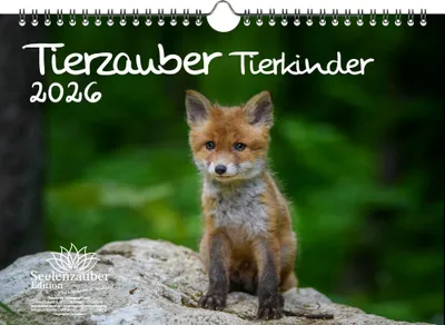 Produktbild von Tierkinderzauber DIN A4 Kalender für 2026 Tierbabys und Tierkinder