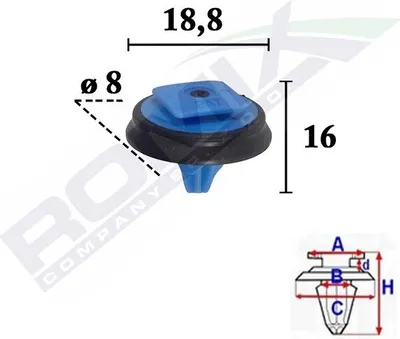 Immagine prodotto di ROMIX ROM clip per tappezzeria C70561