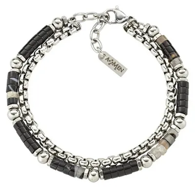 Immagine prodotto di Bracciali con perline Collezione Amen Silver - uomo