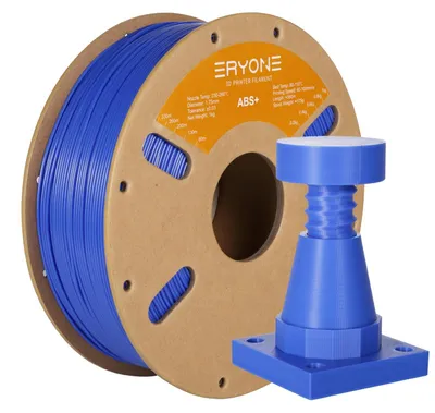 Produktbild von ABS+ 3D Drucker Filament - 1,75 mm - 1 kg Spule - ±0,03 mm Toleranz - FDM 3D Drucker - Vakuumverpackt - Blau