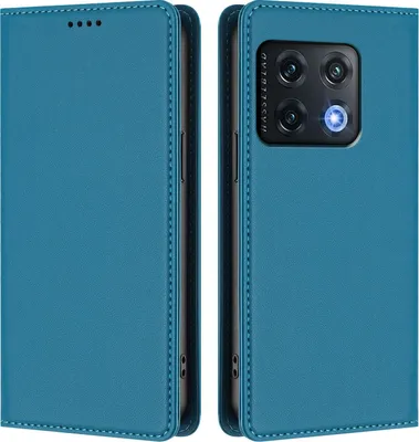 Immagine prodotto di Custodia in pelle per OnePlus 10 Pro, custodia flip magnetica in Finto cuoio con supporto Lake blu