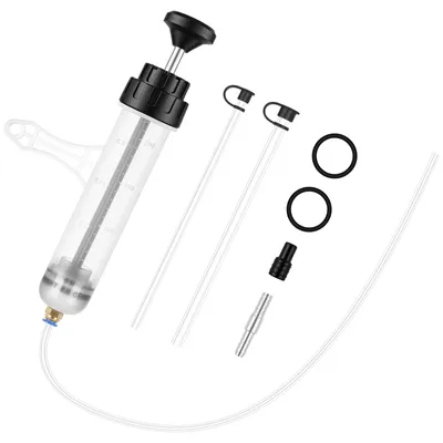 Produktbild von Ölabsaugpumpe Handpumpe Ölwechselpumpe - 200 cc - Mit 3 langen Schläuchen - Für Bremsflüssigkeit und Motoröl