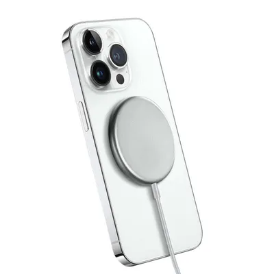 Immagine prodotto di Crong Aluminium inductive charger silver