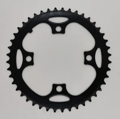 Produktbild von Kettenblatt 44 Zähne 4-Arm MTB Chainring 104 mm Lochkreis Stahl Schwarz