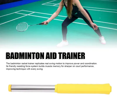 Productafbeelding van Badminton trainingsracket met geluidsfeedback, hulpmiddel voor het oefenen van de slagbeweging, geschikt voor indoor training