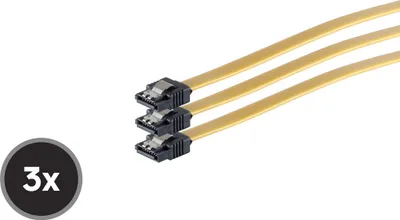 Produktbild von SATA Anschlusskabel SET 3, 6 Gb/s, gelb, 0,5m
