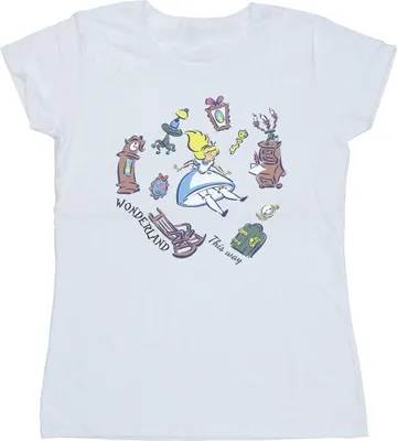 Produktbild von Disney - "Alice in Wonderland" T-Shirt für Damen BI7008 (XL) (Weiß)