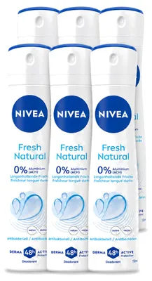 Immagine prodotto di 6 deodoranti spray NIVEA Fresh Natural, 150 ml, confezione , 6 pezzi