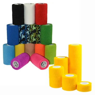 Produktbild von Haftbandagen 12 Stück - Fixierverband selbstklebend Bandage Größe+Farbe wählbar