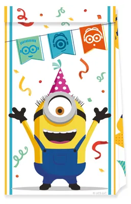 Produktbild von Geschenktüten, Minions, 6 Stück - Einheitsgröße