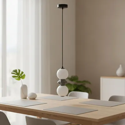 Productafbeelding van Hanglamp Pallina wit - grijs, AI-gegenereerde afbeelding