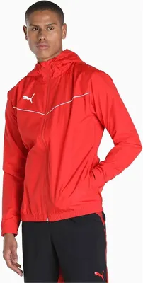 Produktbild von PUMA Herren Trainingsjacke teamRISE All Weather Jacket, Puma Red-Puma White, L,