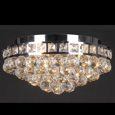 Produktbild von Clayre & Eef Kristall-Deckenlampe Ø 40x20 cm Silberfarbig Eisen