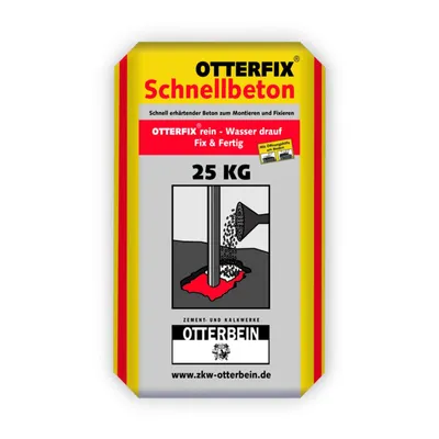 Produktbild von Otterfix Schnellbeton 25 kg, Fertigbeton, Montagebeton, Fixbeton, Blitzzement, Mörtel