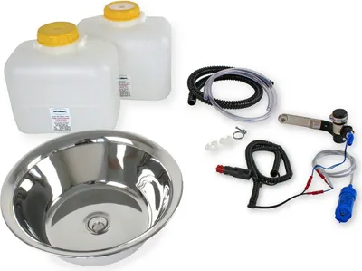 Produktbild von 12V Miniküche Campingküche Technik Set Küchenblock Bausatz 32cm Wohnmobil T4 T5