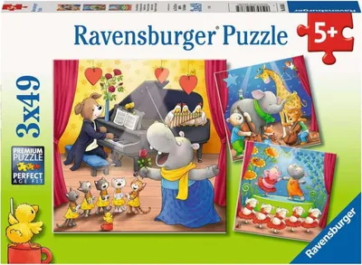 Immagine prodotto di RAVENSBURGER 05638 Puzzle per bambini Animali sul palco 3x49 pezzi