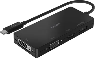 Obrázek produktu pro Belkin AVC003BTBK, Kabel, USB 3.2 Gen 1 (3.1 Gen 1) Type-C, Černá, 3840 x 2160 px, DVI, DisplayPort, HDMI, VGA, Apple