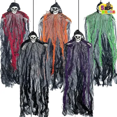Obrázok produktu pre JOYIN Halloween smrťáci sada 5 kostrových duchov 70,1 cm na dekoráciu do interiéru a exteriéru
