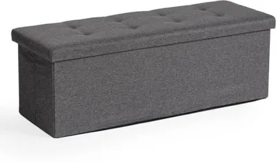 Image de Azomor : banc de rangement élégant avec un espace de rangement spacieux et une assise confortable de 110 cm