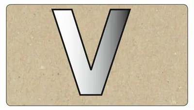 Produktbild von Spiegelornamente Großbuchstabe V