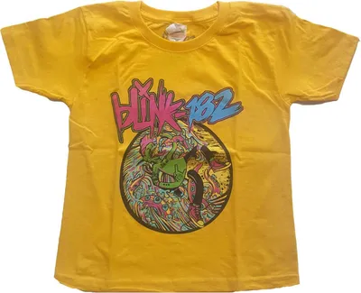 Image de Blink 182 - "Overboard Event" T-shirt pour enfants RO1893 (116) (Jaune)