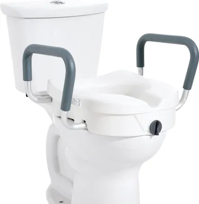 Obrázok produktu pre Zdvihák toaletného sedadla, výška 12,7 cm, výška 158 kg, pre okrúhle a podlhovasté toalety