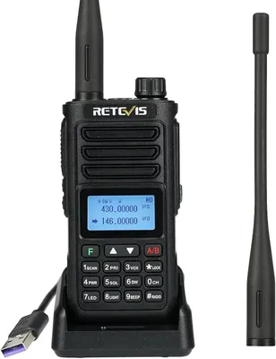 Immagine prodotto di Retevis RA89 Radio amatoriale, walkie talkie dual band ad alte prestazioni per esterni, impermeabile IP68, lunga portata, riduzione del rumore, 2500mAh, Type-C