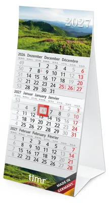 Produktbild von Timr Tischkalender 2027 klein zum Aufstellen - Motiv Berge I tr488
