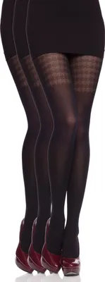 Produktbild von Damen Gemusterte Strumpfhose (Schwarz-G5612(40 DEN) ,S) .