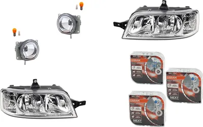 Zdjęcie produktu dla Johns, zestaw reflektorów + Osram Night Breaker Laser pasujący do Fiat Ducato 244 04/02- 4162099 46550561 46827706 469299999 0000041620999 000046926999