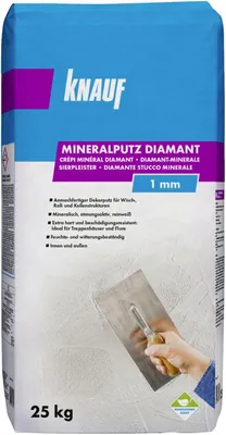 Produktbild von Knauf Mineralputz Diamant 25 kg 1,0 mm Körnung reinweiß