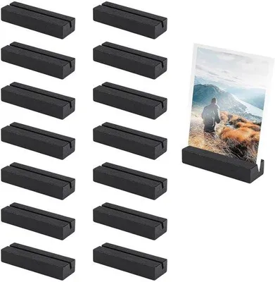 Produktbild von Portable Holzkarten- und Fotohalter für Kaffeebar und Visitenkartenstander
