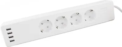 Produktbild von 16 A intelligente WLAN-Steckdosenleiste mit 4 ueberspannungsschutz-Steckdosen und 4 USB-Anschluessen, intelligente Steckdosen mit mehreren Anschluessen, WLAN-Fernbedienungsgeraet mit Timing-Funktion, kompatibel mit Alexa Google Assistant fuer Sprachsteuerung