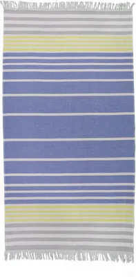 Produktbild von jilda-tex Hamamtuch 90 x 180 cm Badetuch Handtuch Saunatuch (Summer Stripes Yellow) 100% Baumwolle