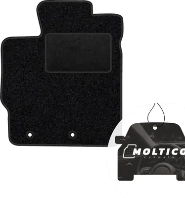 Produktbild von moto-MOLTICO Fahrer Fußmatte Auto Velours Fahrerseite Autoteppiche Schwarz Fahrermatte 1-teilig passend für Toyota Yaris III 2011-2019