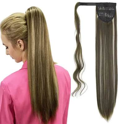 Obrázek produktu pro Clip-in prodlužovací prameny, 60 cm, 125 g, rovné, barva: popelavě blond a světle hnědé
