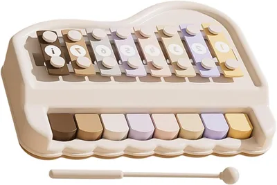 Image de Clavier pour enfants et xylophone - Jouet musical - Découverte de la musique - Piano et xylophone 2 en 1