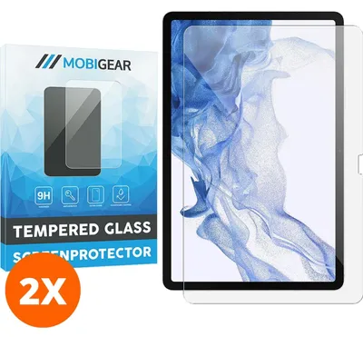 Produktbild von Mobigear Displayschutzfolie für Samsung Galaxy Tab S8 – Panzerglasfolie, kompatibel mit Hüllen (2er-Pack)