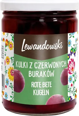 Produktbild von Lewandowski rote Bete Kugeln 520g