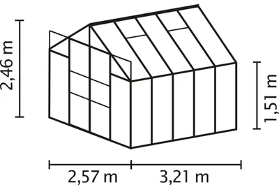 Produktbild von Vitavia  Gewächshaus Uranus 8300 ESG, 264905
