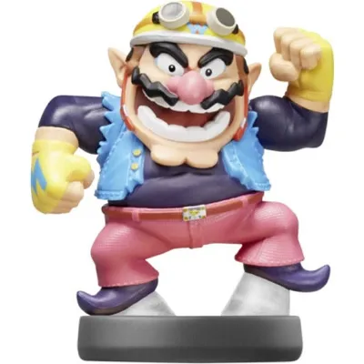 A figurine of the character Wario from Nintendo's Mario franchise, presented on a plain white background.