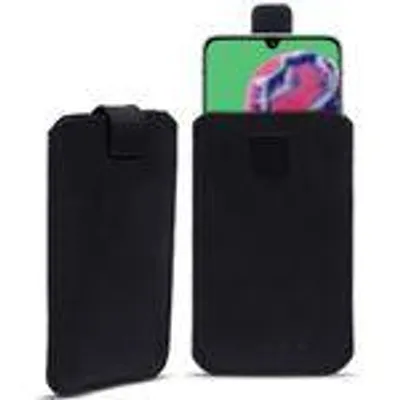 Produktbild von Handy Hülle Samsung Galaxy M32 Leder Tasche Schwarz Schutzhülle Pull Tab Cover