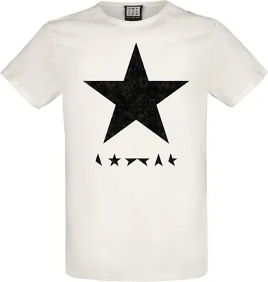 Produktbild von David Bowie T-Shirt Herren Amplified Collection - Black Star altweiß L
