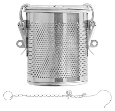 Kräuterinfuser aus Edelstahl, feinmaschig, mit Kette