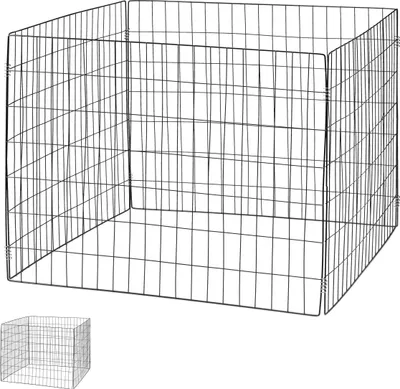 Produktbild von Relaxdays Komposter Metall, 2er Set, Biokomposter Garten, HBT: 70 x 90 x 90 cm, 560 Liter, Drahtkomposter Stahl, schwarz