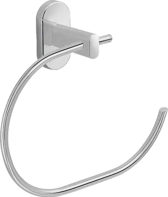 Produktbild von Handtuchhalter-Ring aus verchromtem Metall mit Wandbefestigung | Cipro