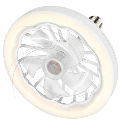 Obrázok produktu pre Stropný ventilátor so svetlom E27 a diaľkovým ovládaním, regulácia jasu, 3 úrovne prúdenia vzduchu, tichý chod, productTiles.product.images.aiGenerated