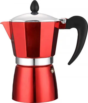 Obrázek produktu pro Kubánský kávovar Rosberg R51173BP3, 3 šálky, 150 ml, hliník, červená